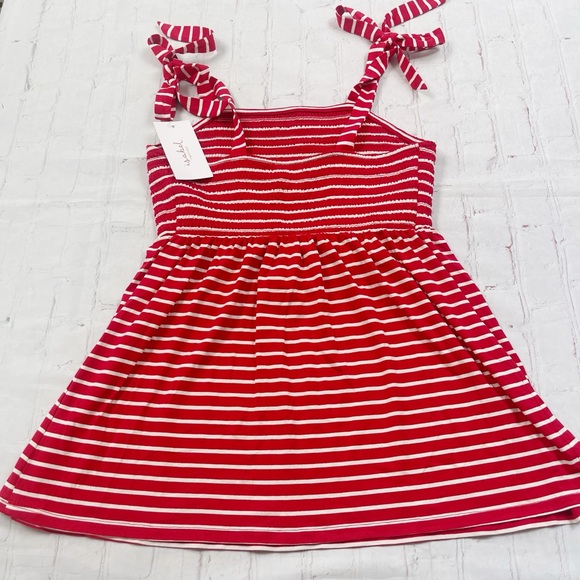 Isabel Maternity NWT babydoll red white stripe tank size Small - Picture 5 of 9